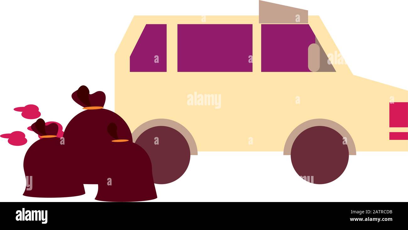 car with plastic garbage bags Stock Vector Image & Art Alamy