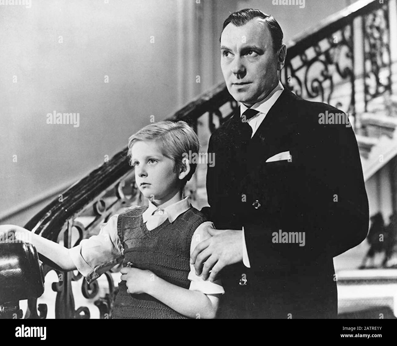 THE FALLEN IDOL 1948 London Film productions movie with Bobby Henrey at left and Ralph Richardson Stock Photo