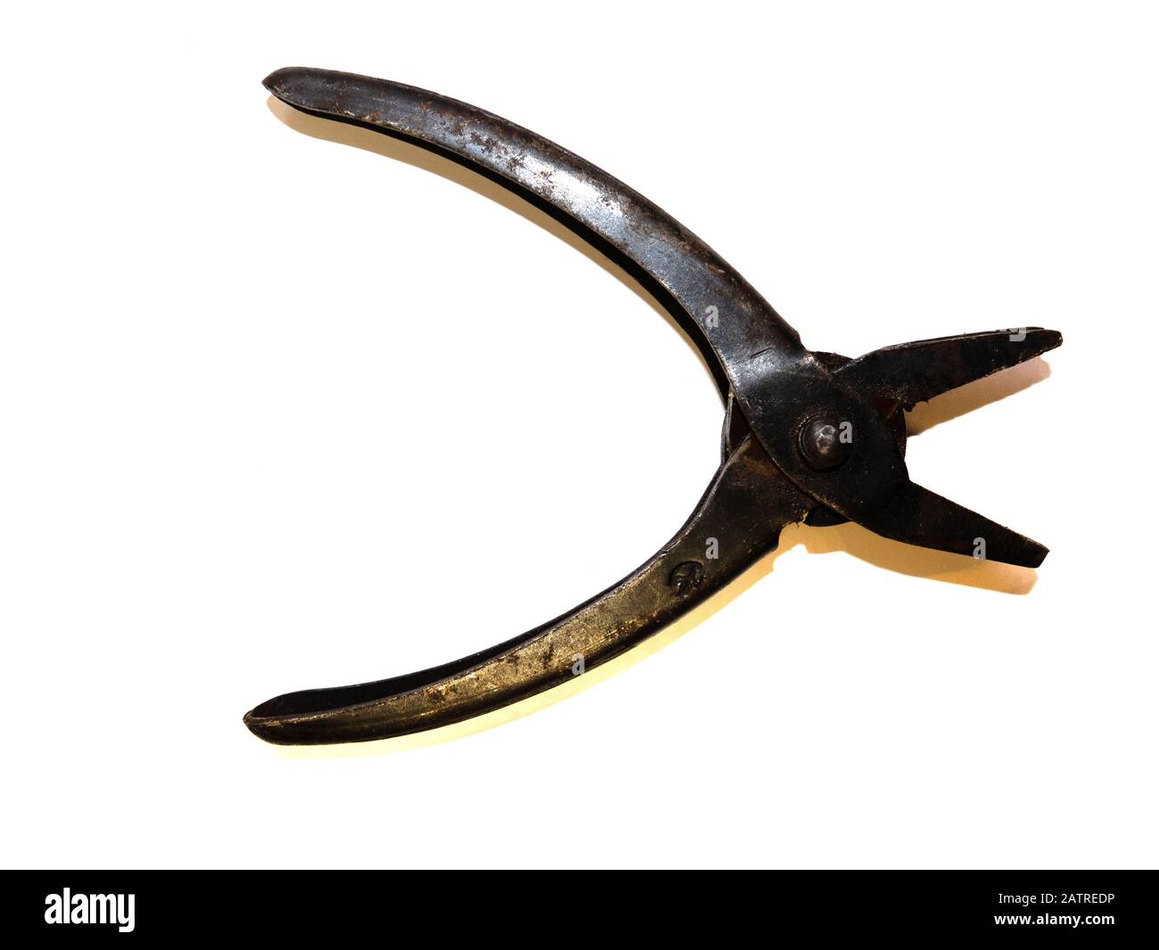 Pliers and cutters on a white background. Stock Photo