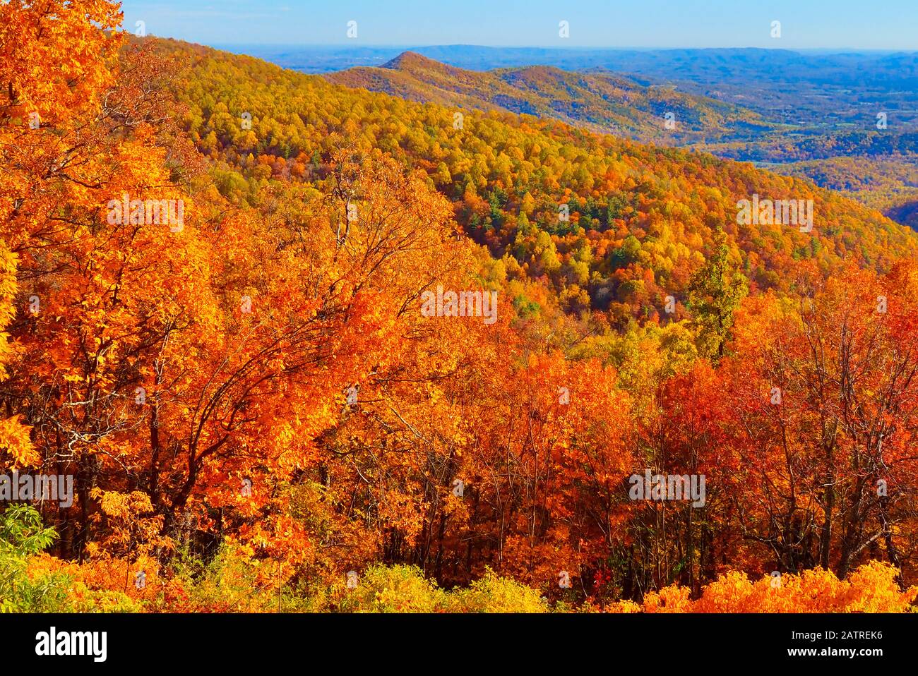 Ivy Creek Overlook, Appalachian Trail, Shenandoah National Park, Virginia, USA Stock Photo