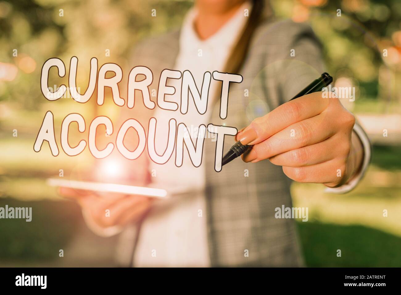 Current Account Background Conceptual hand writing showing Current Account. Concept meaning ...