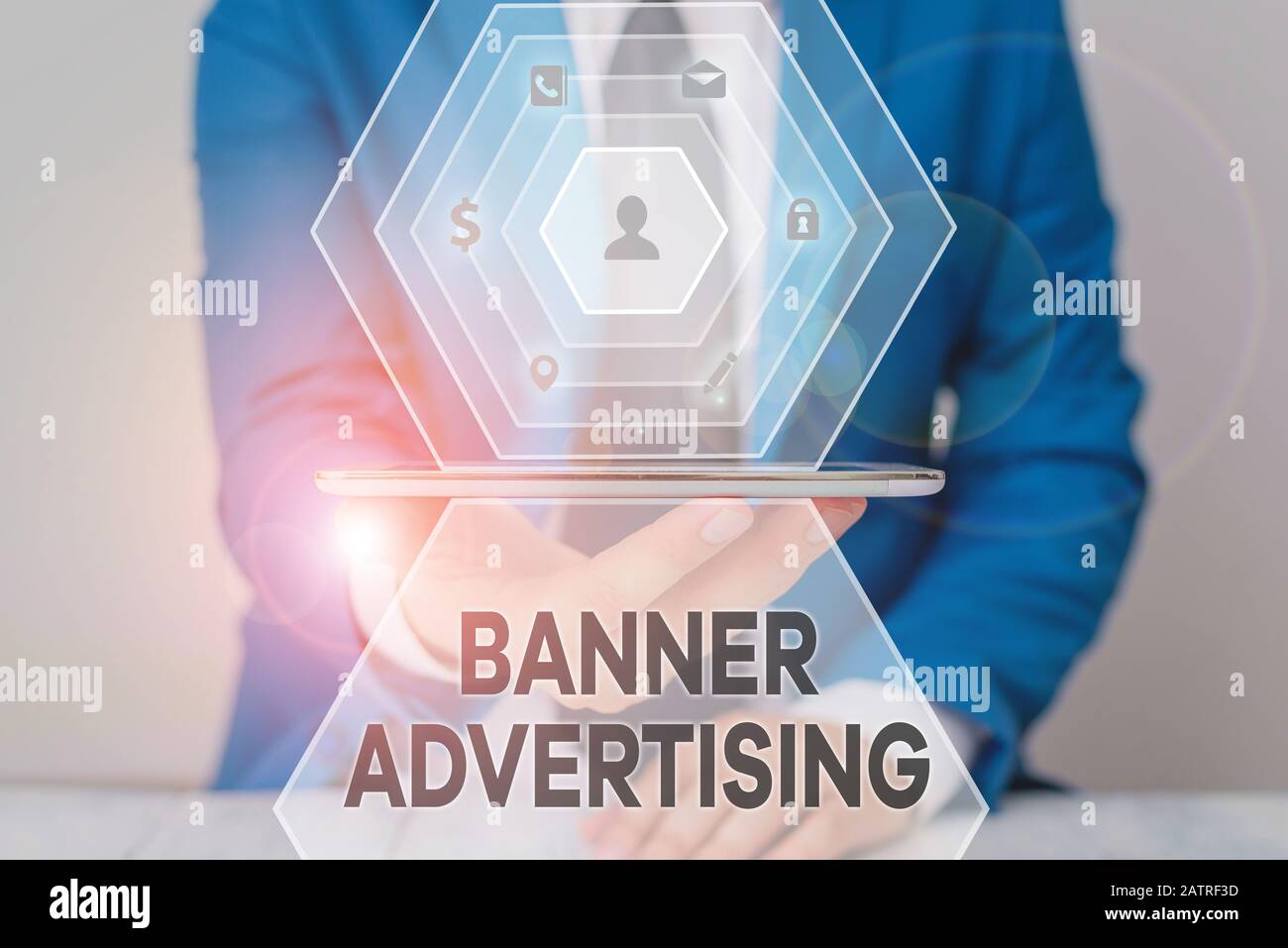 Handwriting text Banner Advertising. Conceptual photo advertisement ...