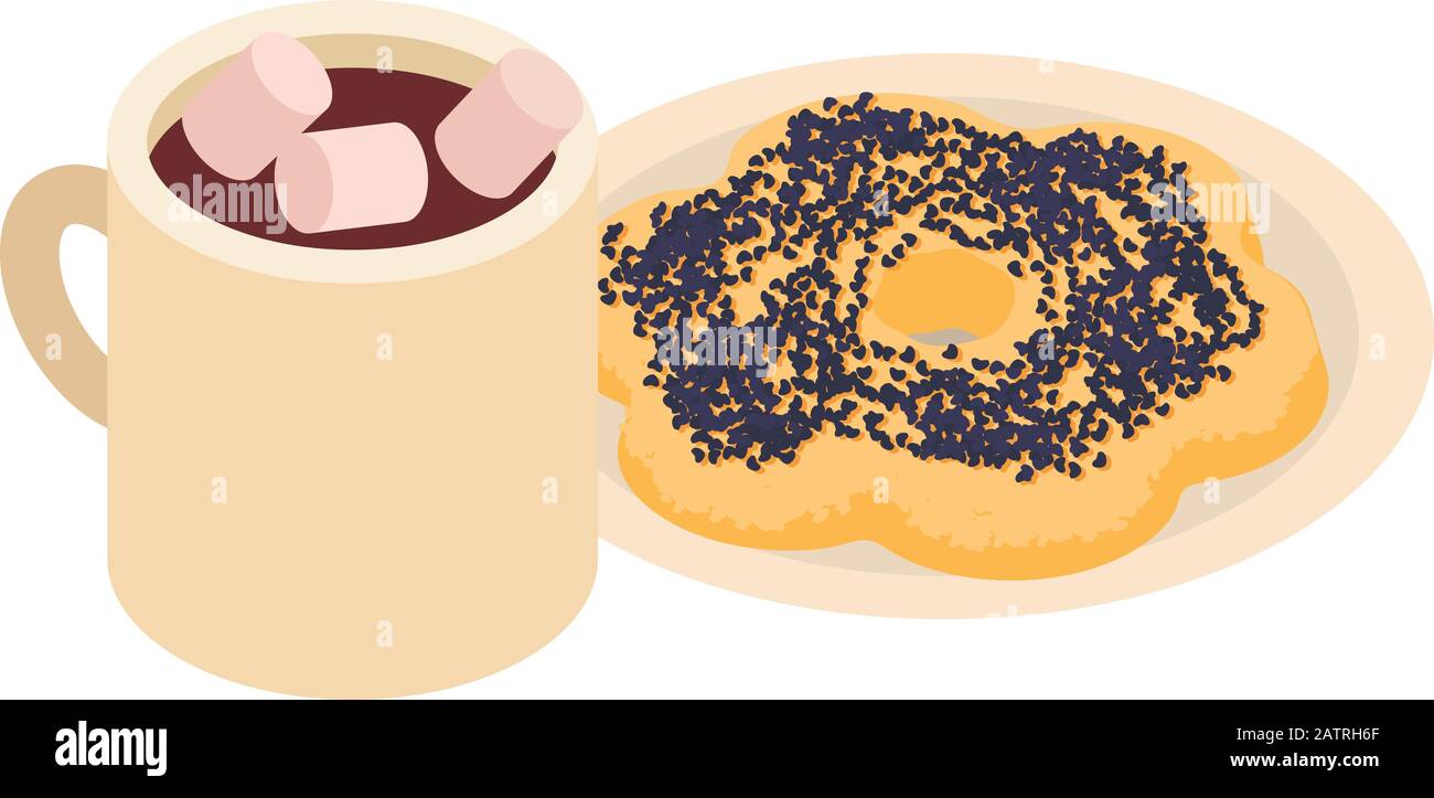 Original breakfast icon, isometric style Stock Vector