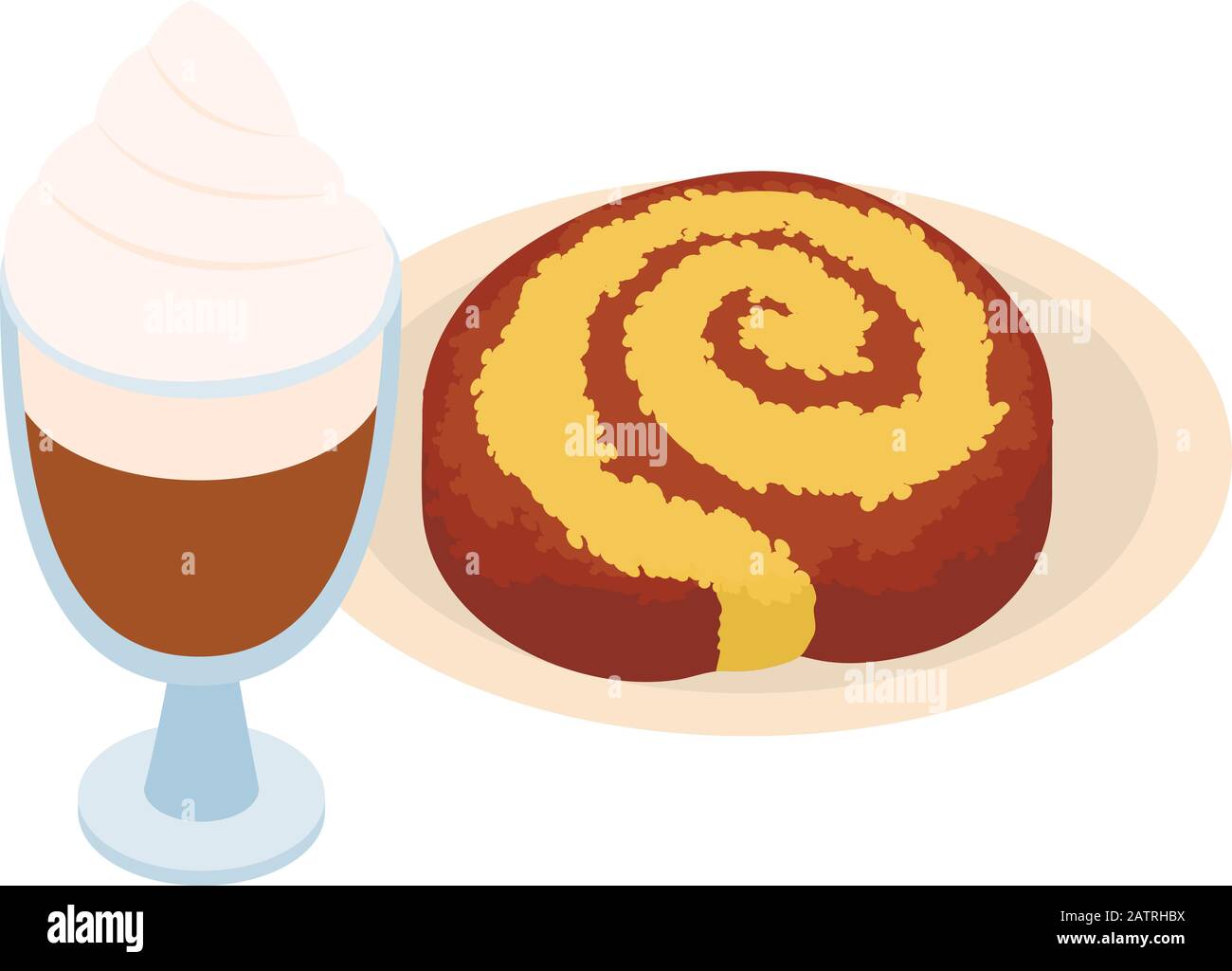 Tasty breakfast icon, isometric style Stock Vector