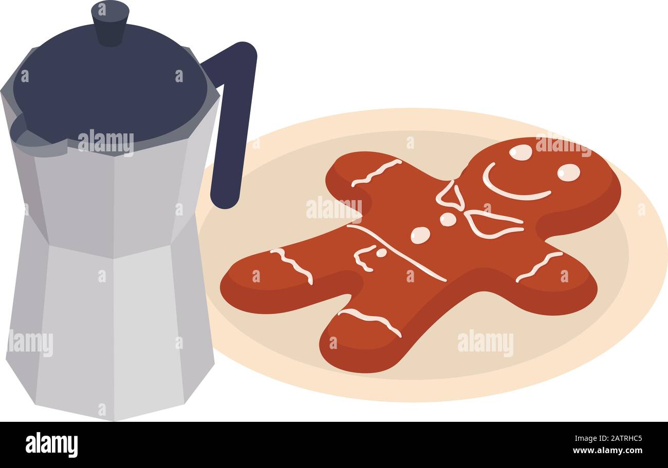 Holiday breakfast icon, isometric style Stock Vector