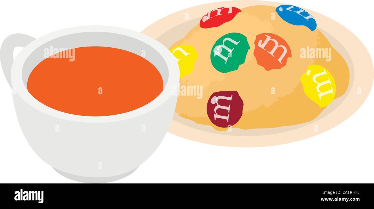 Children dessert icon, isometric style Stock Vector