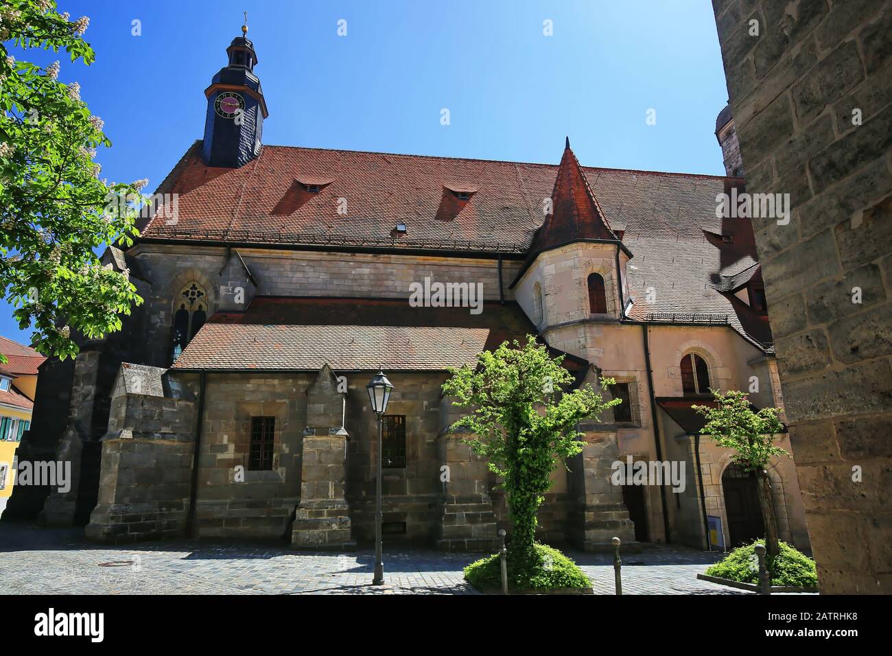 Johanniskirche Feuchtwangen is a city in Bavaria, Germany, with many historical attractions Stock Photo