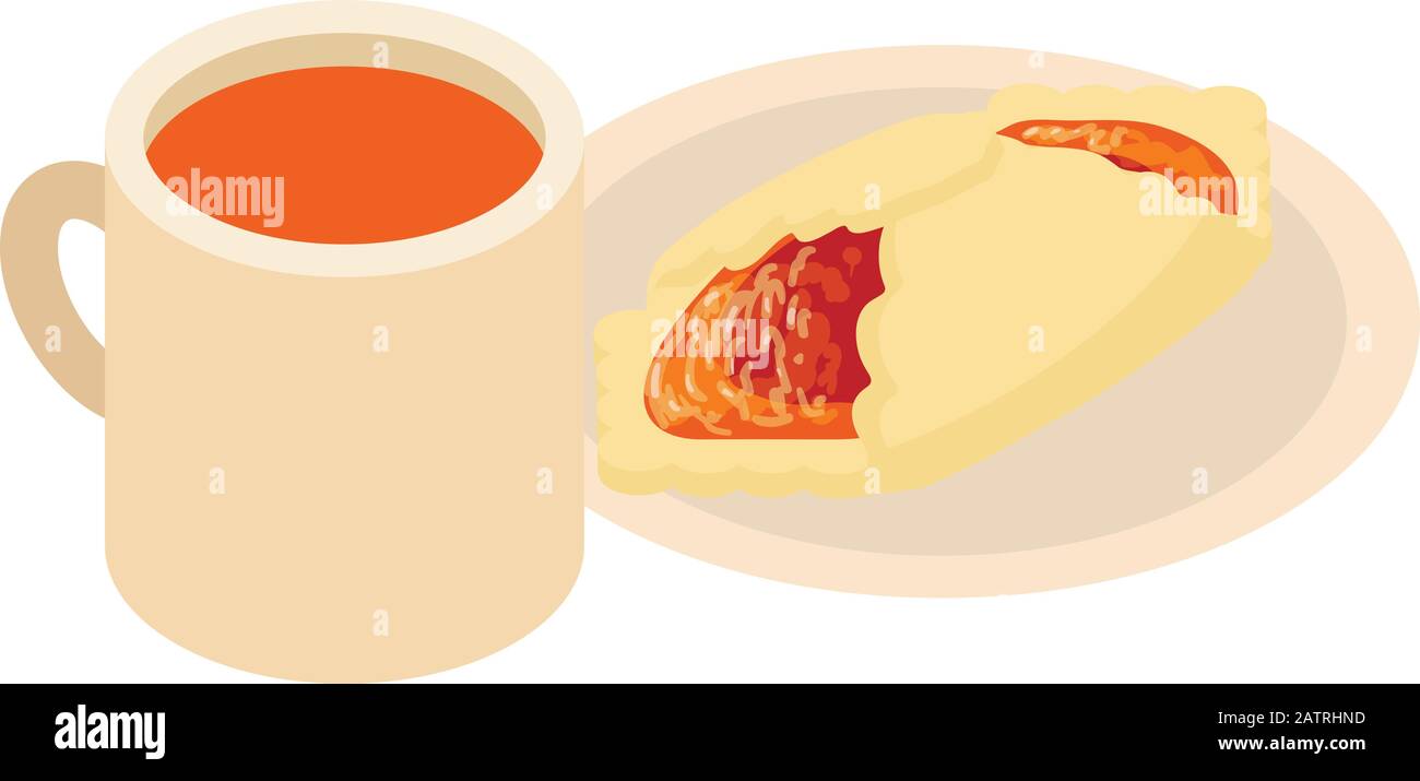 Exquisite food icon, isometric style Stock Vector