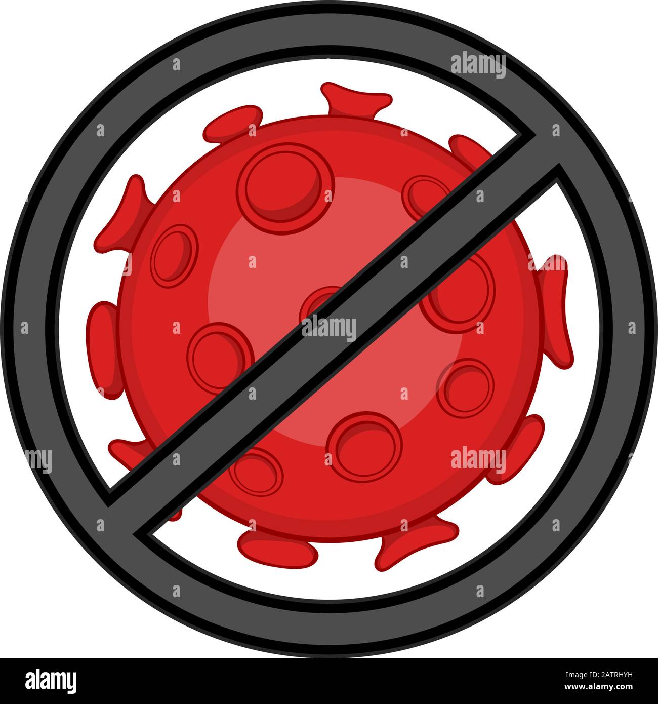 Stop coronavirus icon vector cartoon style Stock Vector Image & Art - Alamy