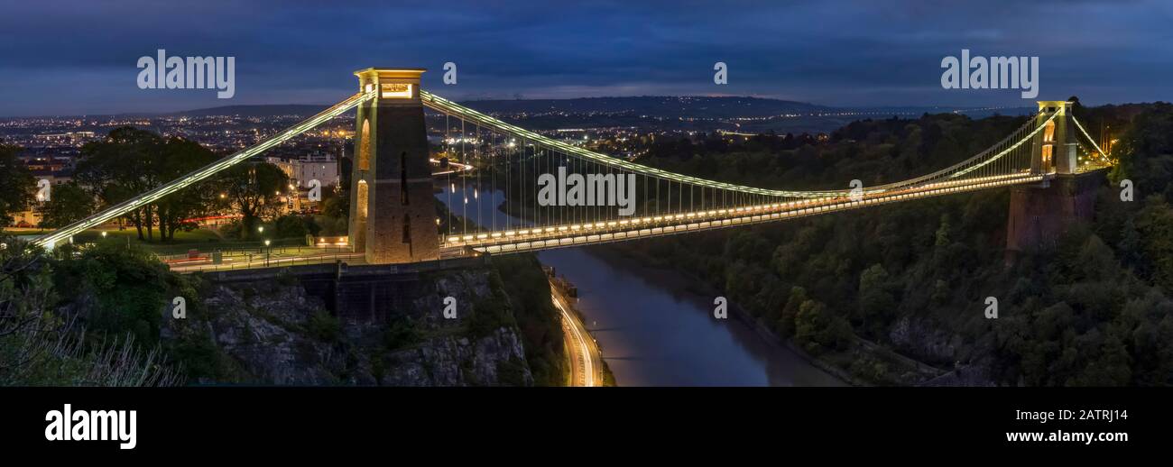 Aerial view clifton suspension bridge hi-res stock photography and ...