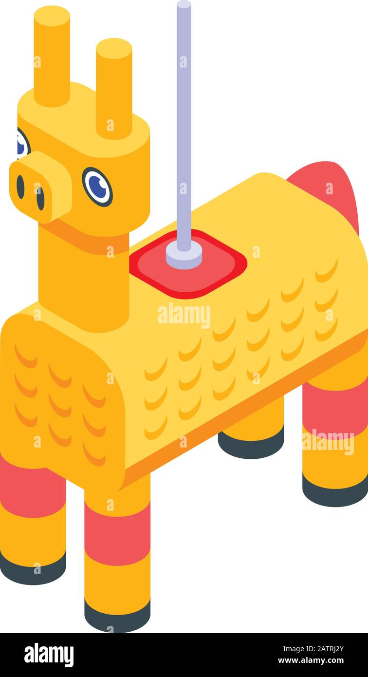 Mexican goat icon, isometric style Stock Vector