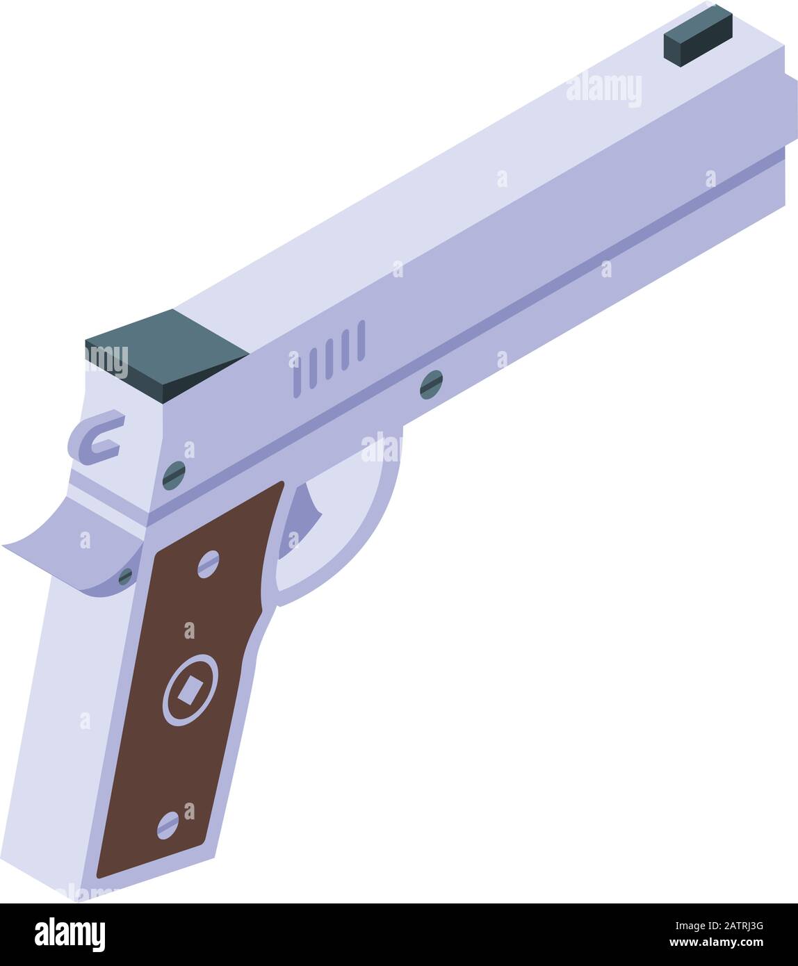 Mexican pistol icon, isometric style Stock Vector