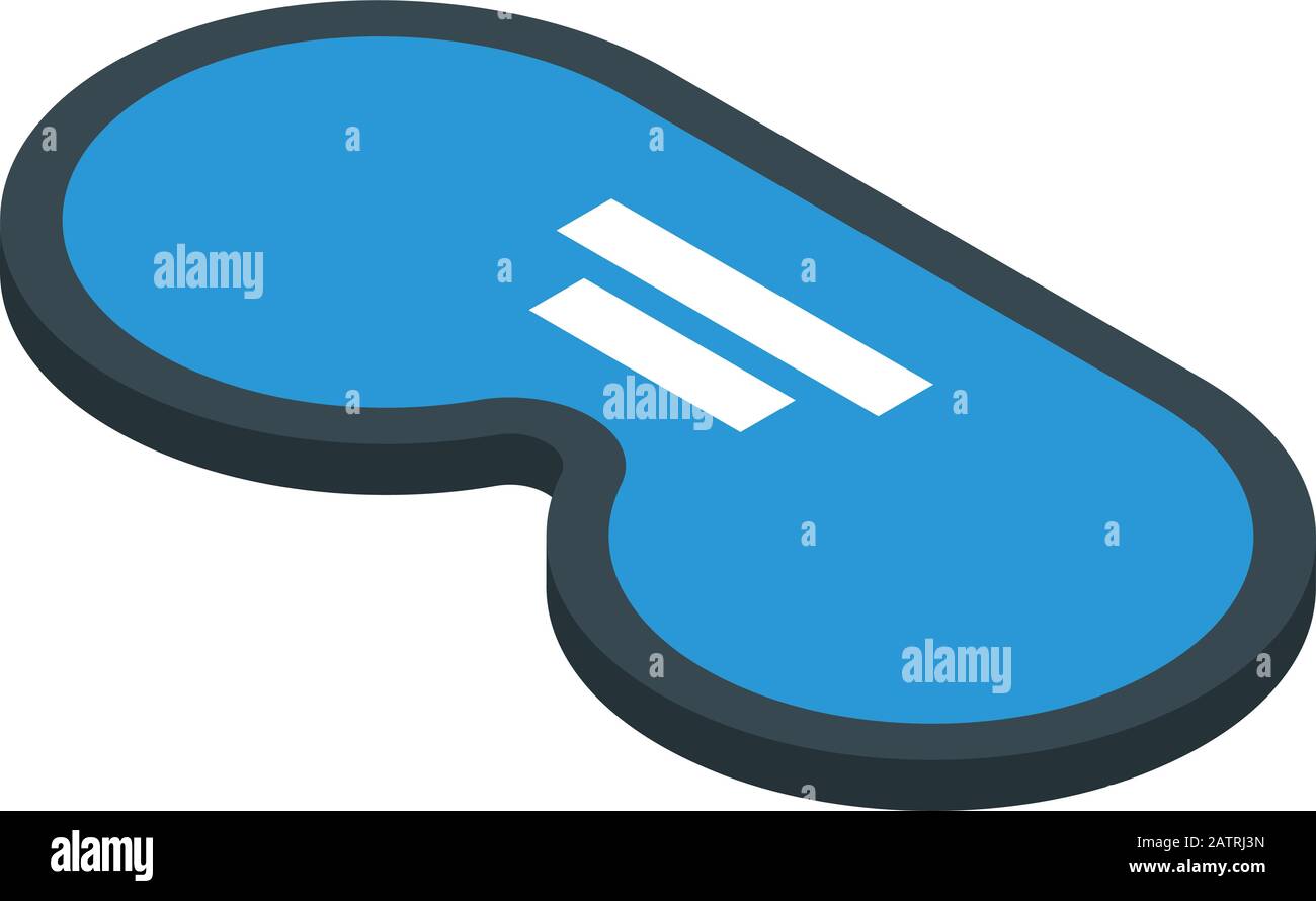 Blue sleeping mask icon, isometric style Stock Vector