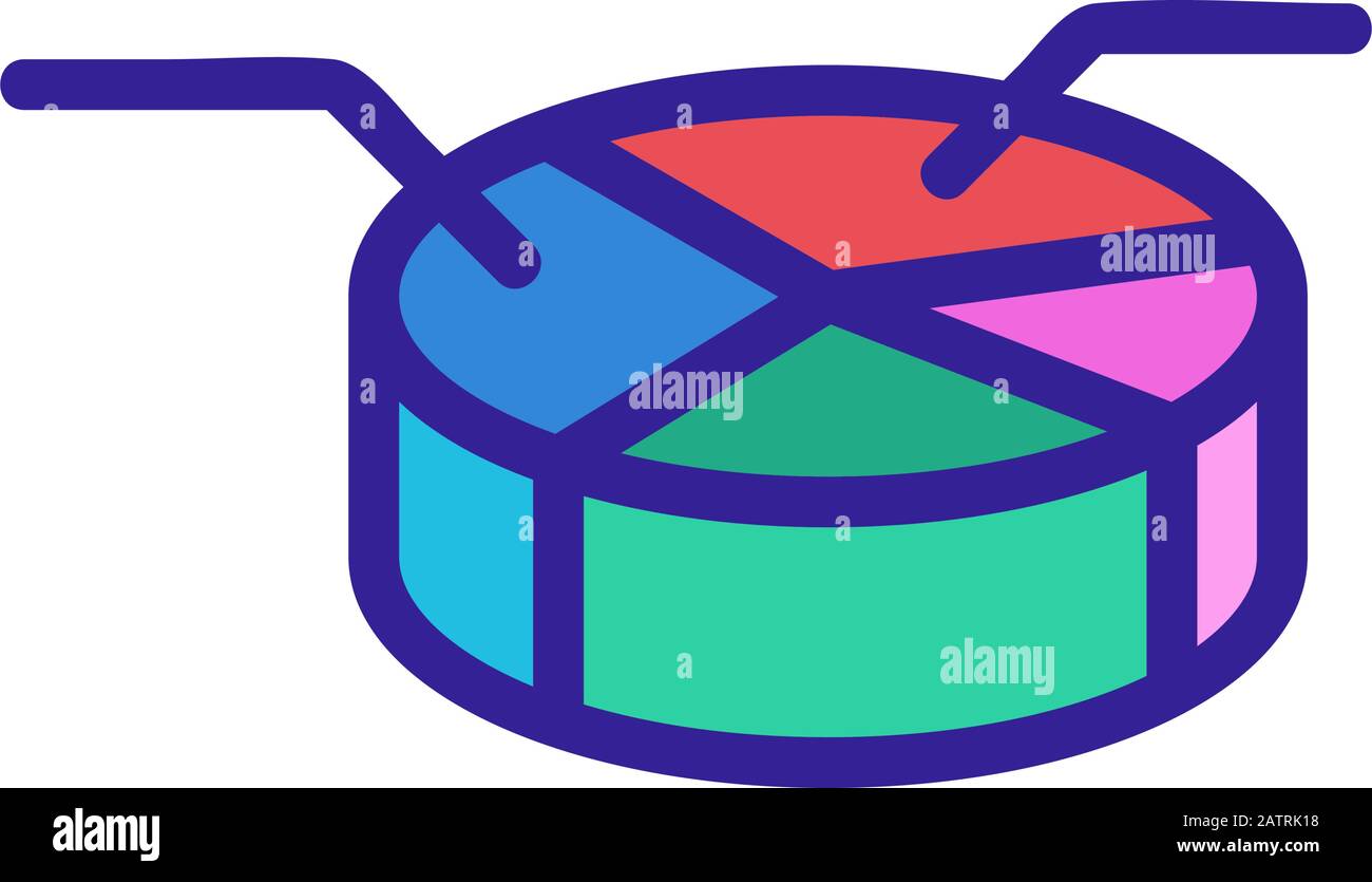 dividing the chart icon vector. Isolated contour symbol illustration ...