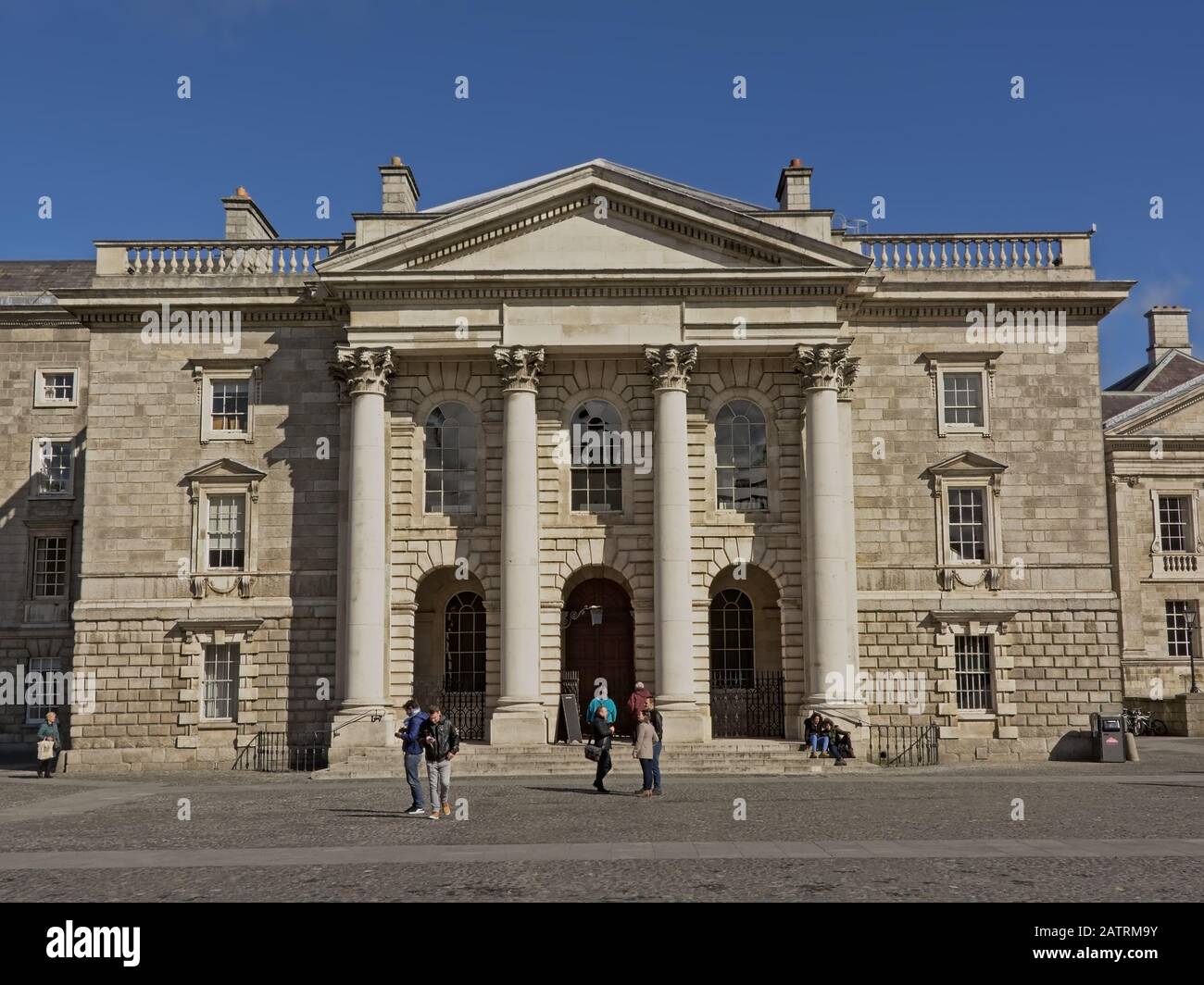 Trinity college library square hi-res stock photography and images - Alamy