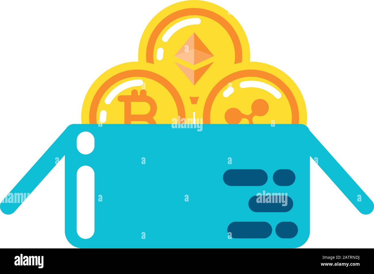 Ethereum bitcoin and ripple coin inside box design of Cryptocurrency money  currency exchange financial bank web internet market electronic finance and  net theme Vector illustration Stock Vector Image & Art - Alamy