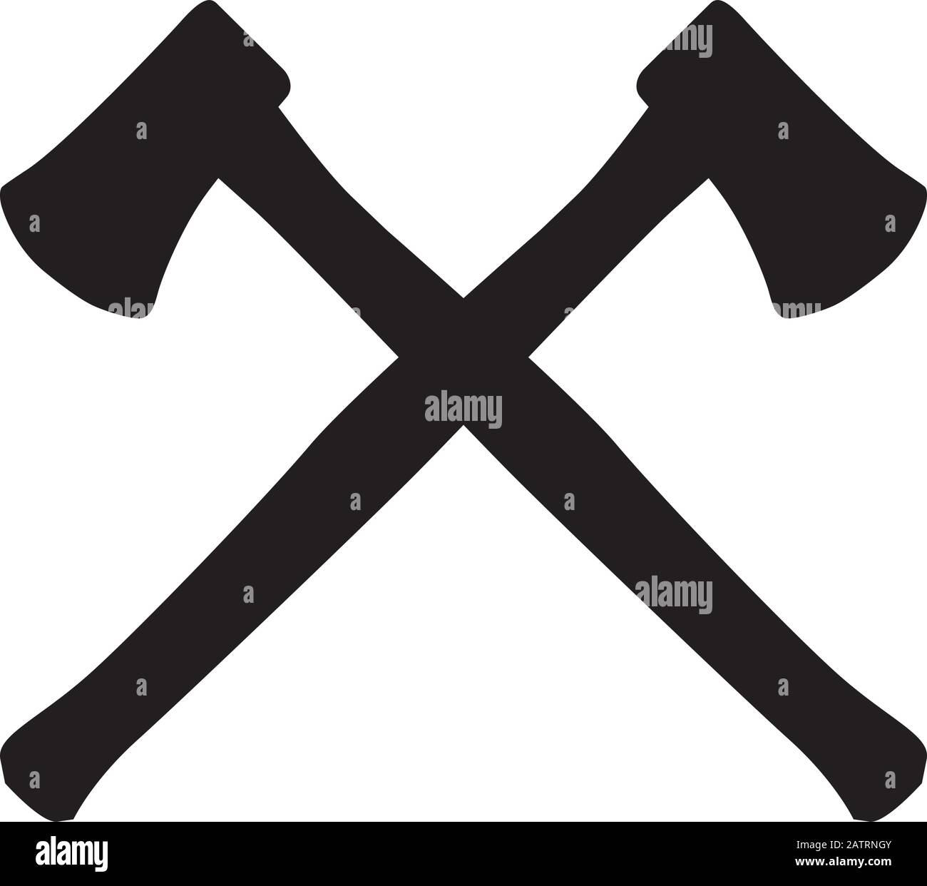 black crossed axes Stock Vector