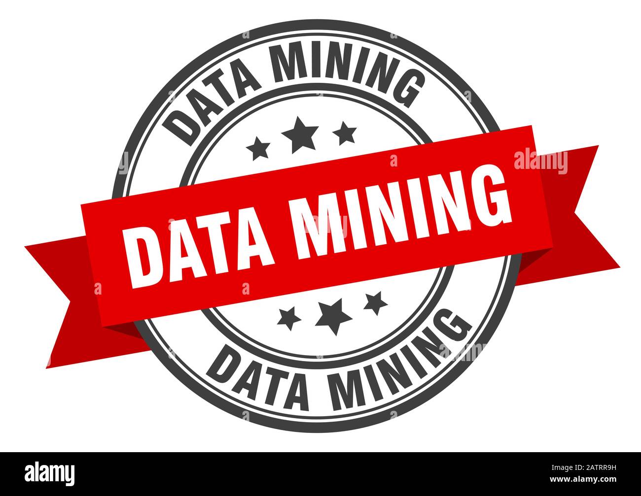 data mining label. data mininground band sign. data mining stamp Stock Vector