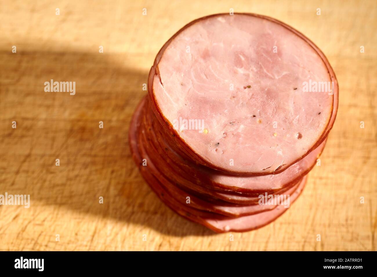 Krakowska, sometimes called 'Polish Bacon' from Pennsylvania, USA Stock Photo
