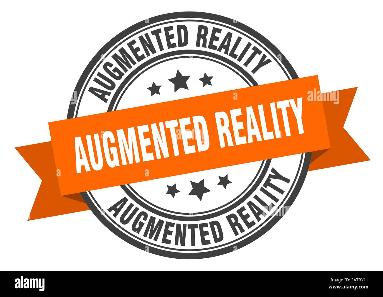 augmented reality label. augmented realityround band sign. augmented reality stamp Stock Vector