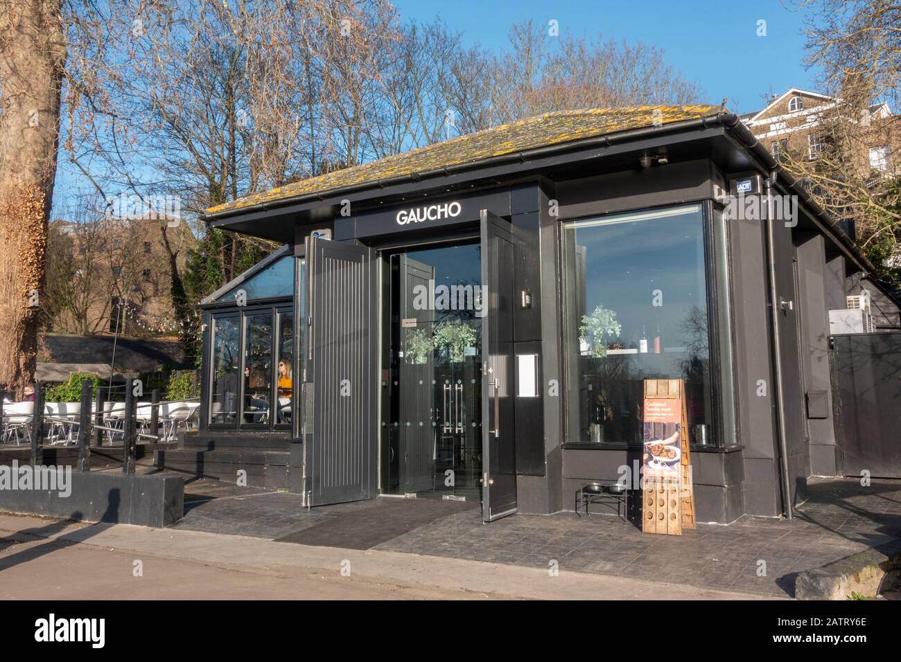 The Gaucho Richmond restaurant on the towpath beside the River Thames
