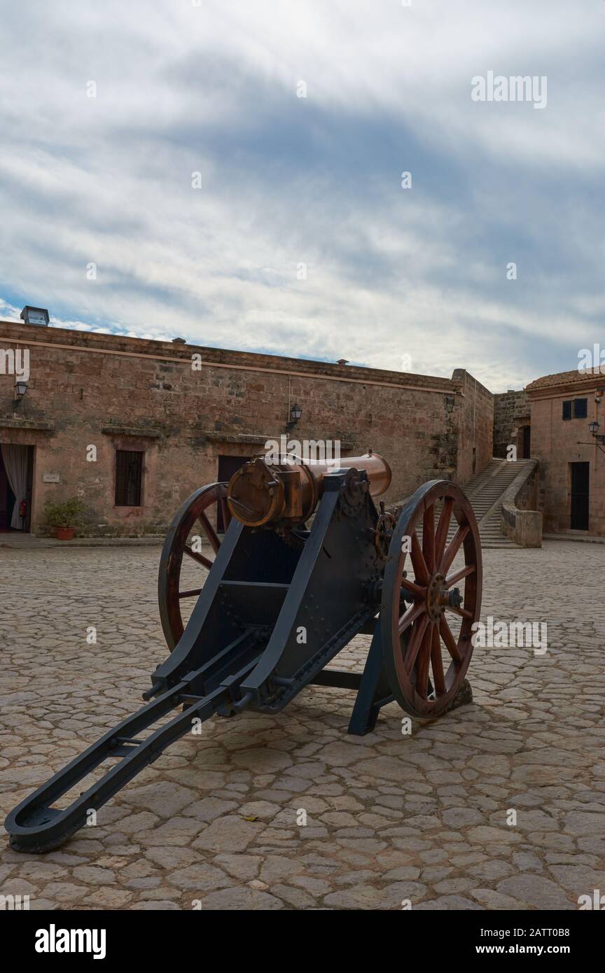 Castell de Sant Carles de Palma de Mallorca , España. Museo historico militar del siglo XVII. Contruido sobre un antiguo puerto Romano Stock Photo