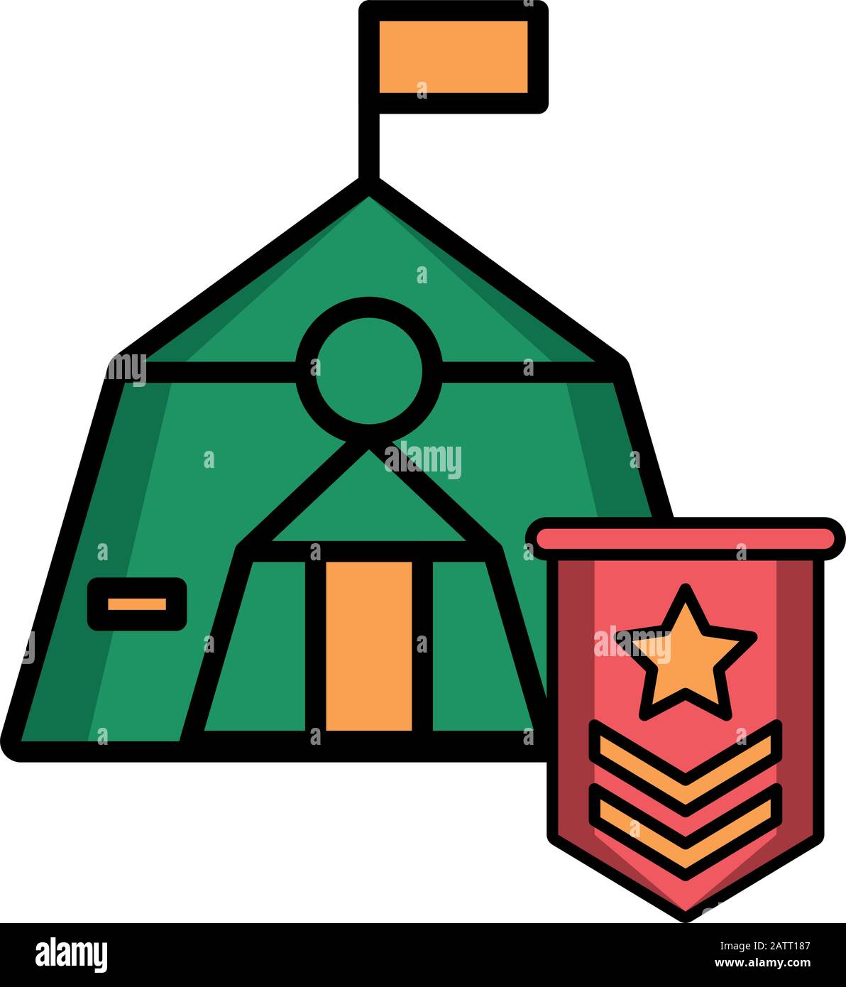tent military force with medal Stock Vector Image & Art - Alamy