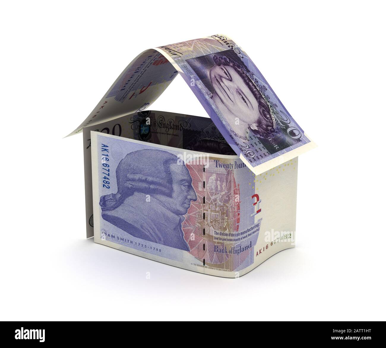 Real Estate With English Pound (Isolated on white background Stock