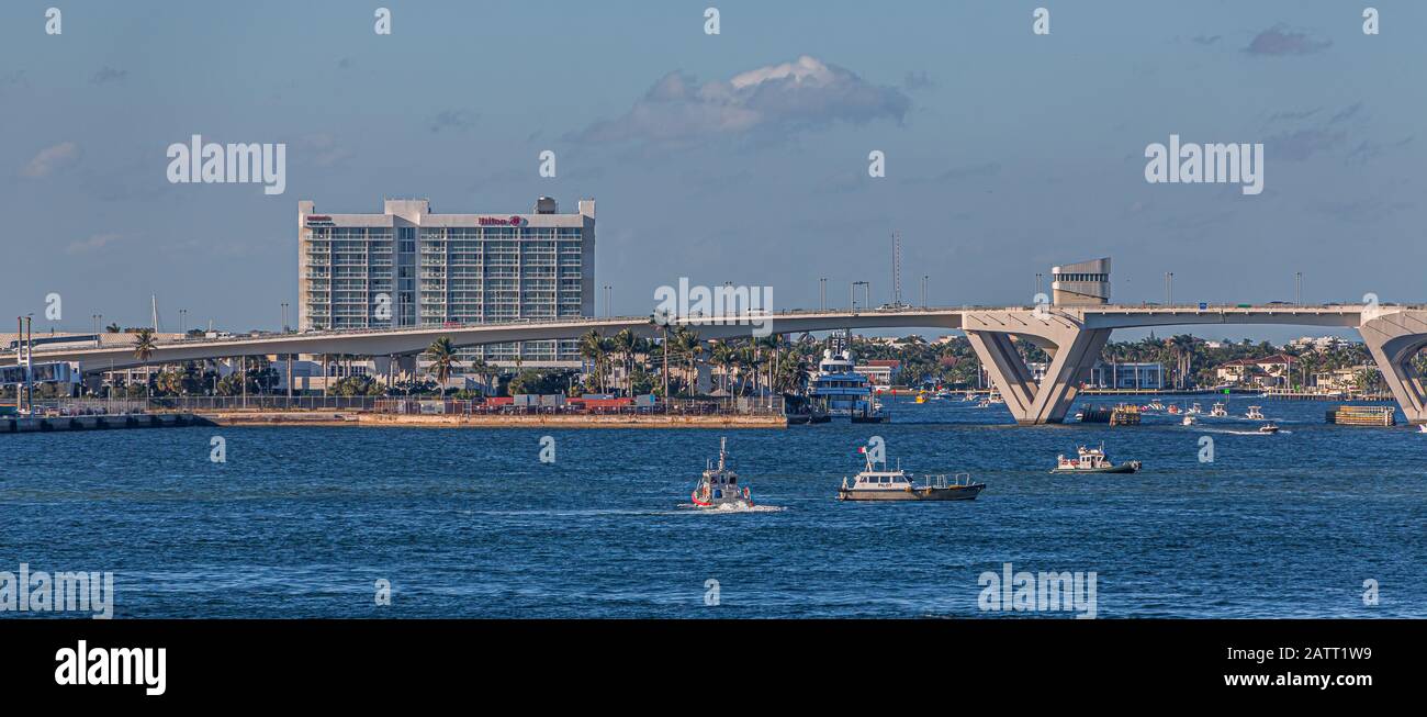 Bridge in Port Everglades Stock Photo Alamy