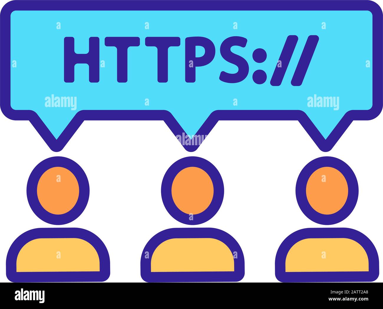 https protocol vector vector. Isolated contour symbol illustration ...