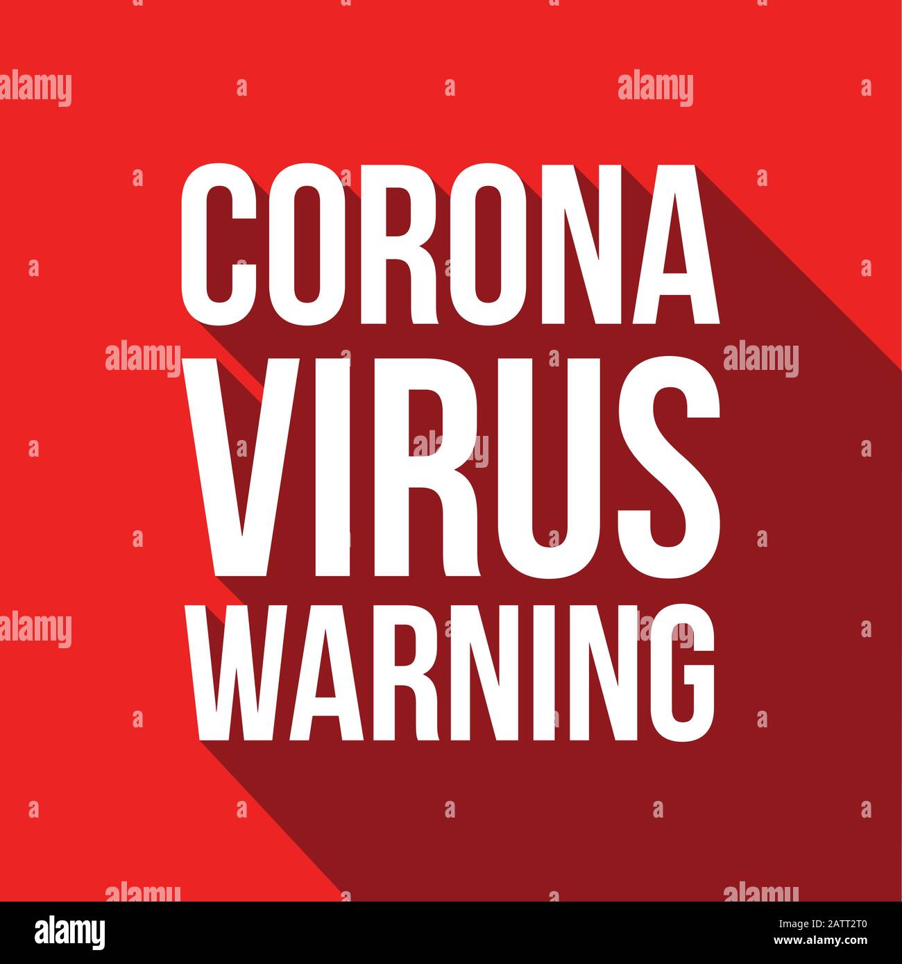 Corona Virus Warning red sign Stock Vector