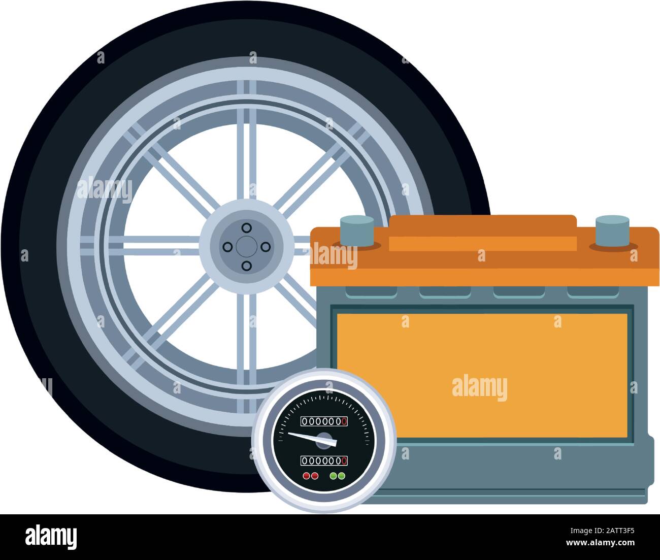Car tyre gauge Stock Vector Images - Alamy
