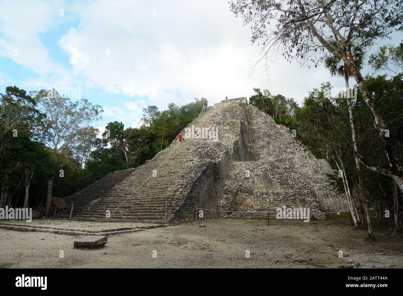 The ancient Mayan Ruins at Coba, Quintana Roo, Mexico. Stock Photo