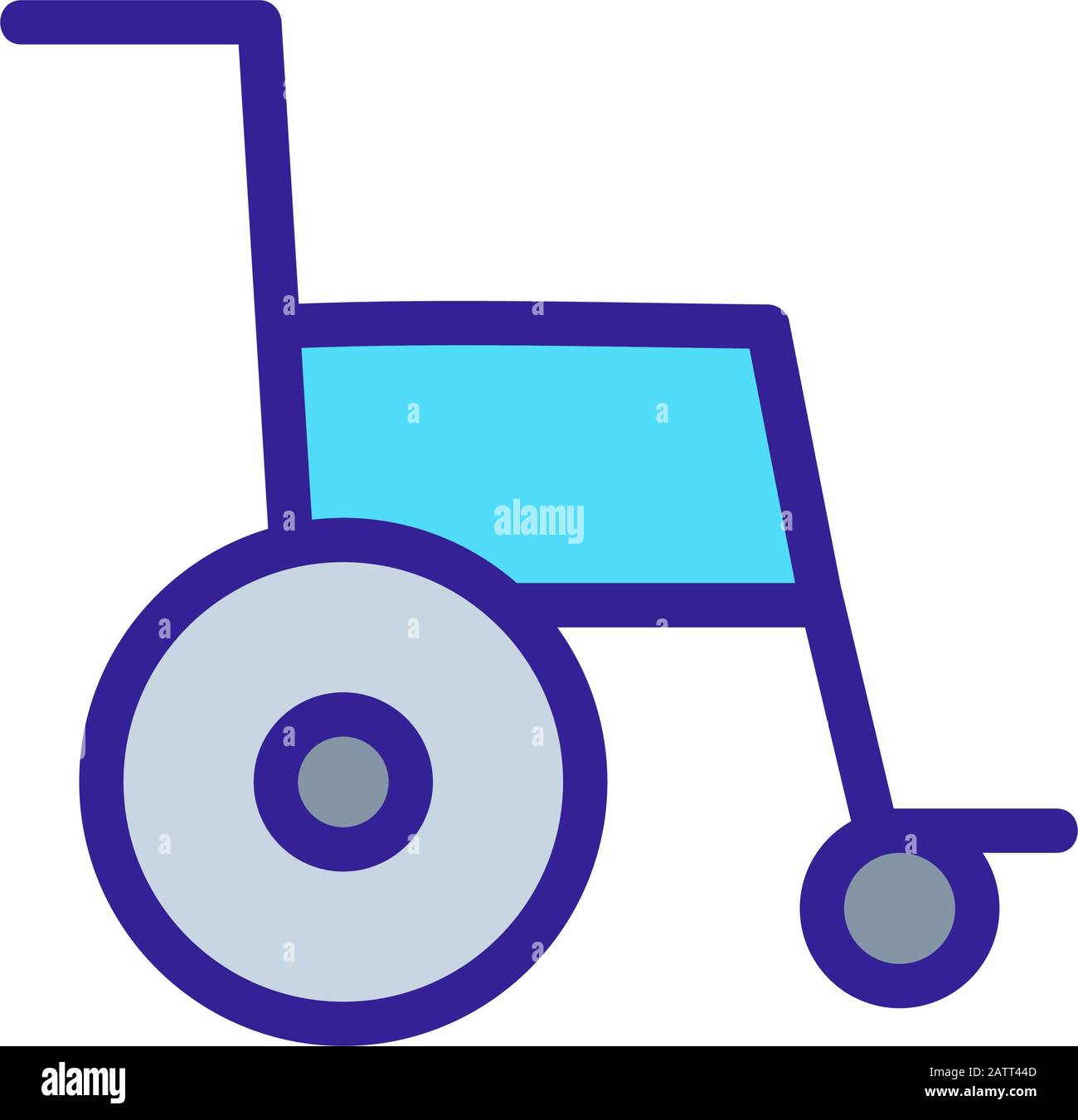 Wheelchair icon vector. Isolated contour symbol illustration Stock Vector