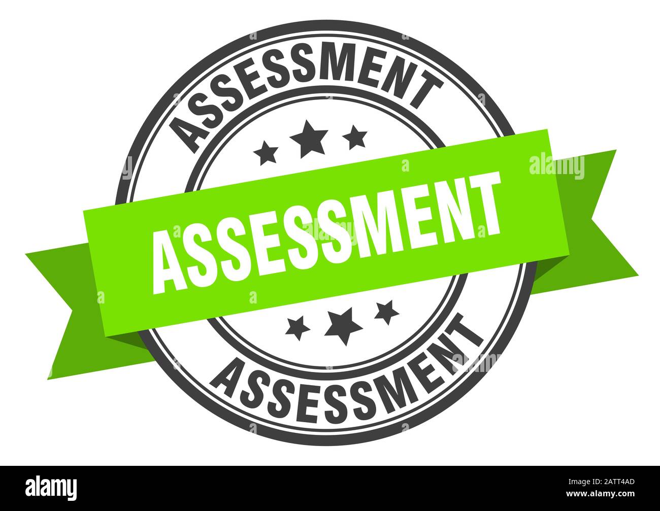 assessment label. assessmentround band sign. assessment stamp Stock ...