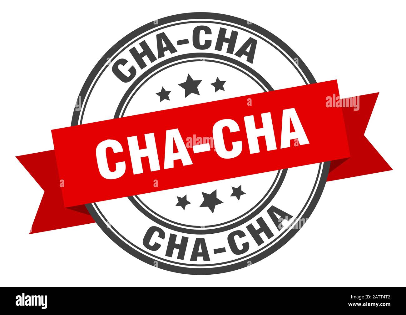cha-cha label. cha-charound band sign. cha-cha stamp Stock Vector Image ...