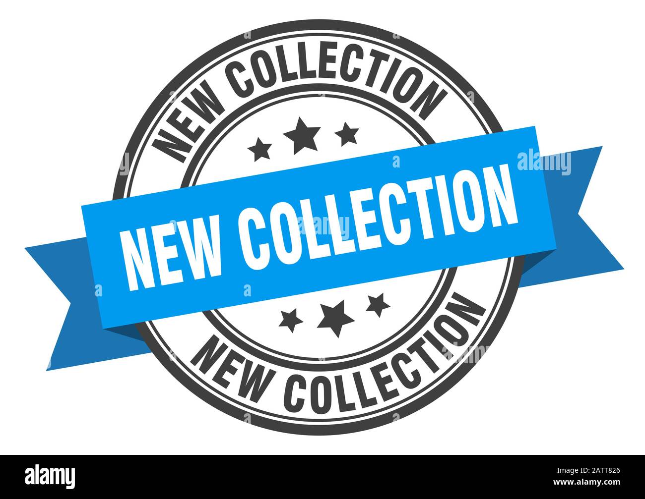 Collected Sign new collection label. new collectionround band sign. new collection ...