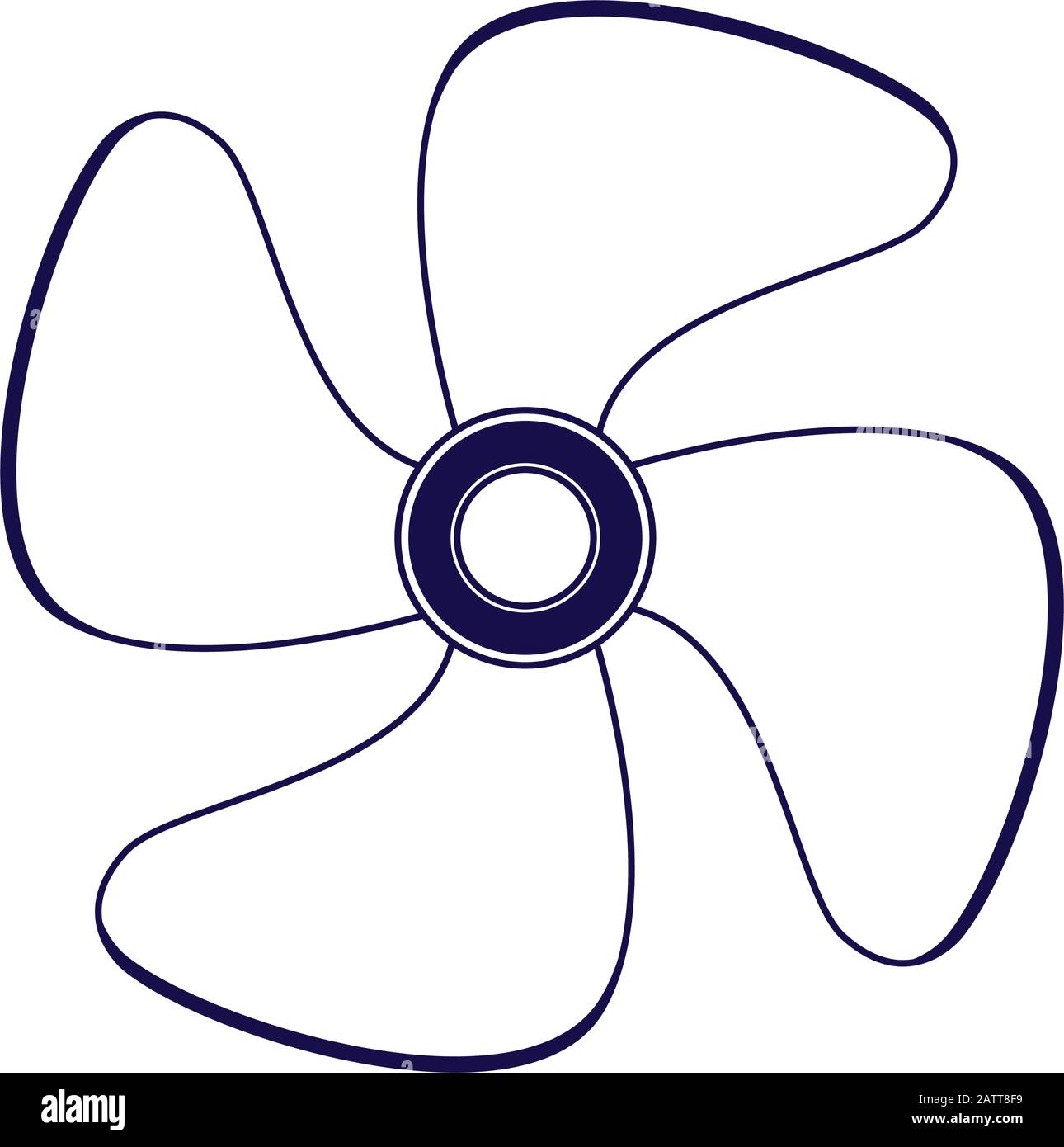 propeller icon image, flat design Stock Vector