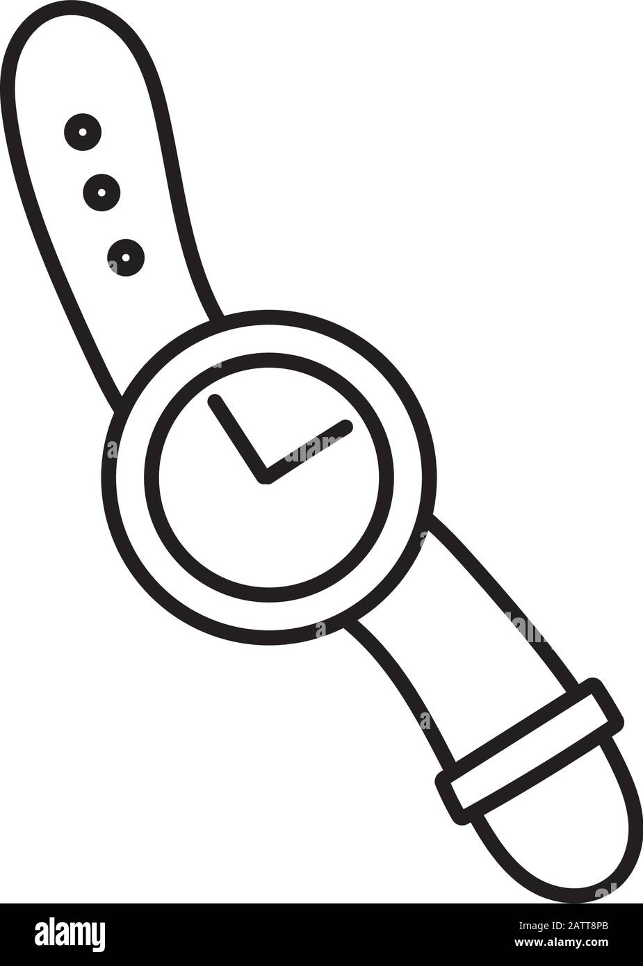 wrist watch accessory object time icon on white background vector ...