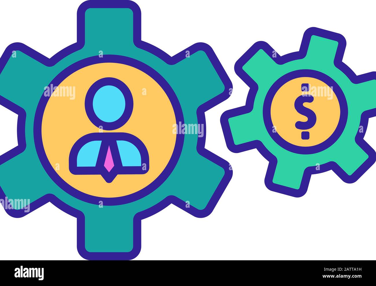 affiliated business icon vector. Isolated contour symbol illustration ...
