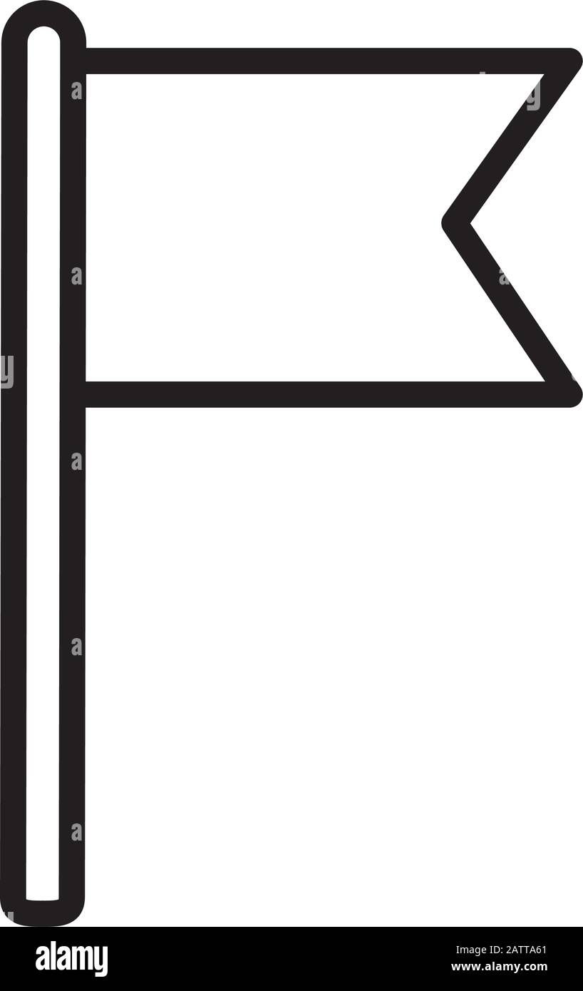 green flag decoration direction icon design on white background vector