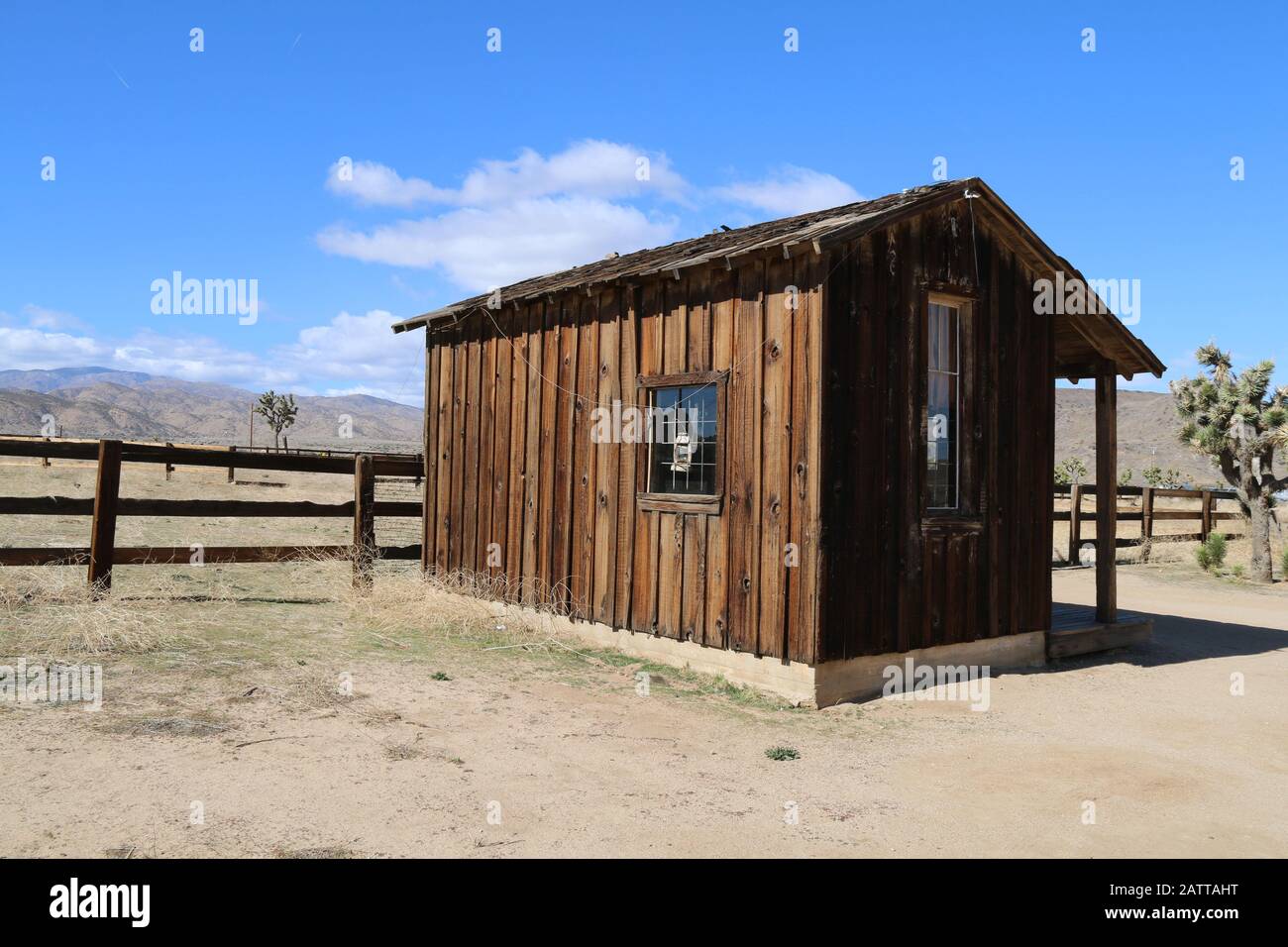 a western ranch stables corral shed Stock Photo
