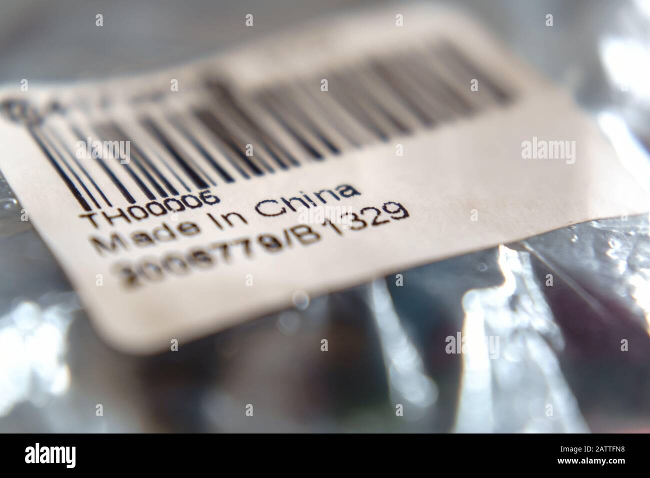 'Made in China' on a product label Stock Photo