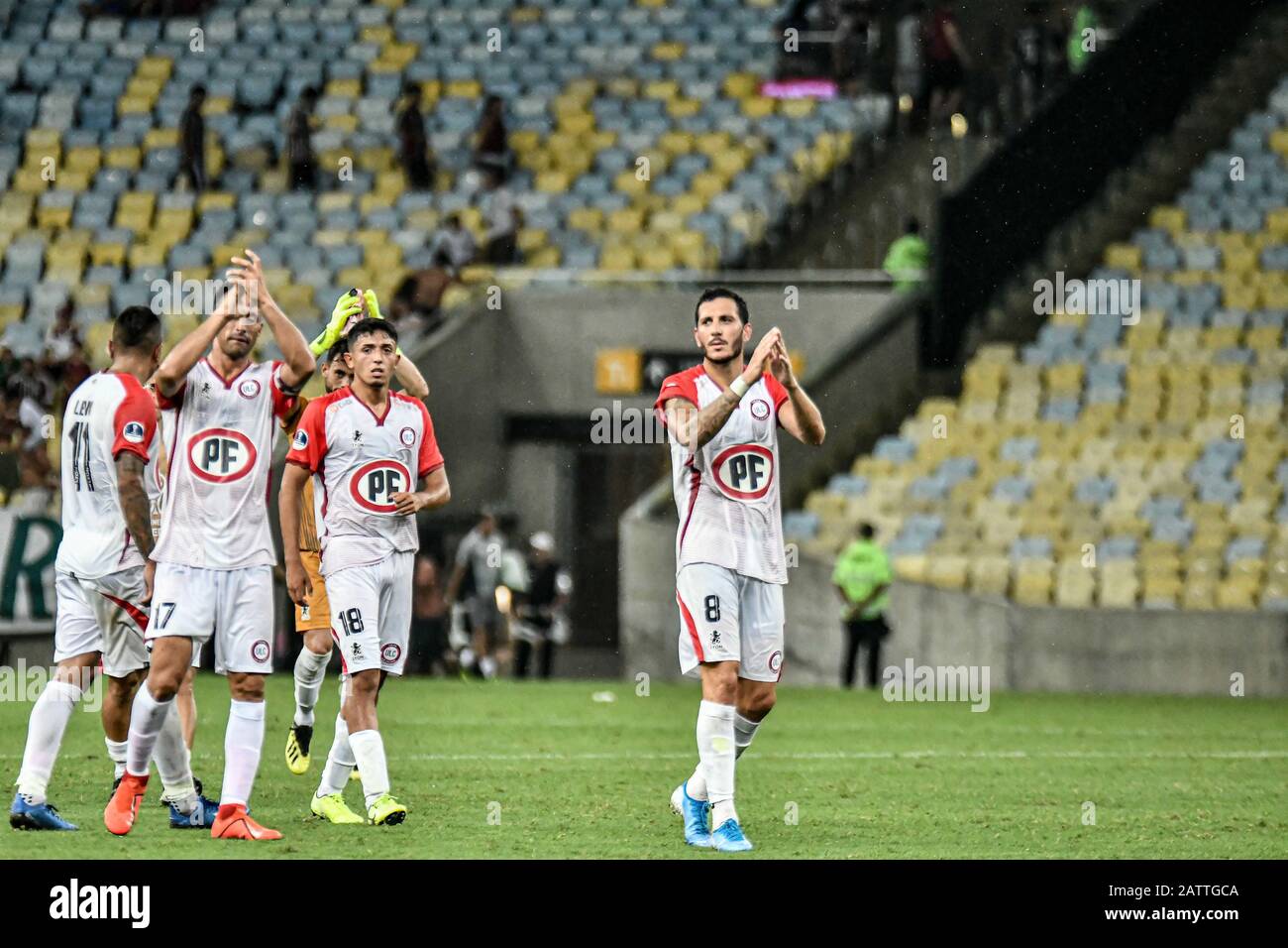 Rio De Janeiro Brazil 04th Feb 2020 Players From Union La Calera Thank The Fans For