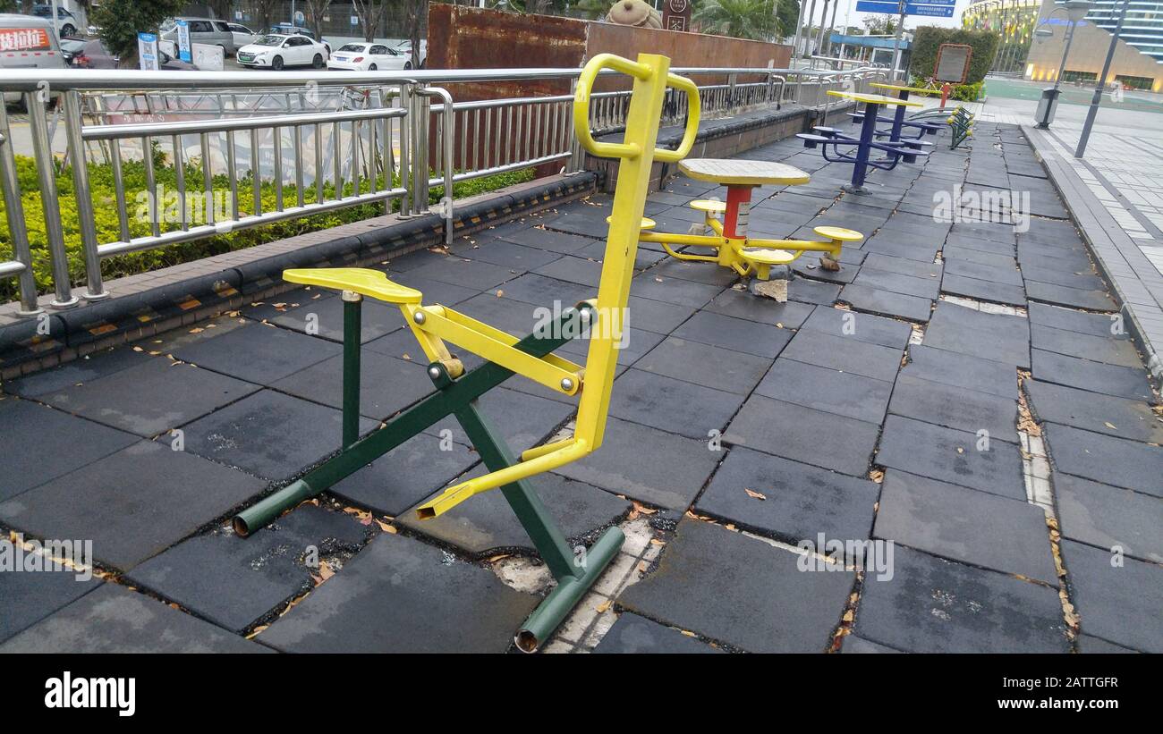 Outdoor sports fitness equipment and facilities Stock Photo Alamy