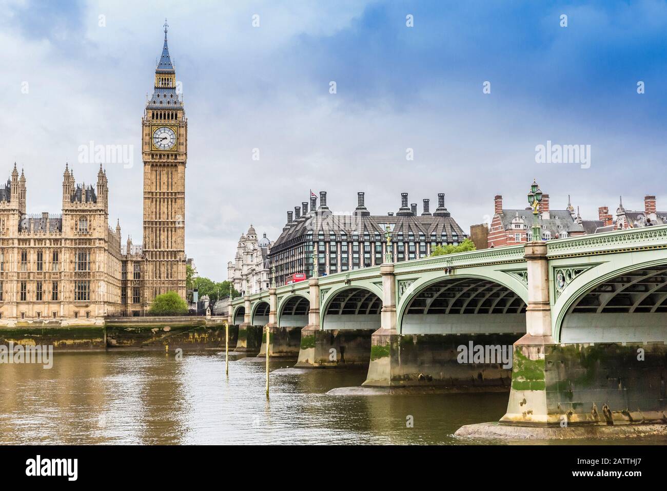 The Palace of Westminster, including the Clock Tower, Big Ben, London, England, United Kingdom Stock Photo