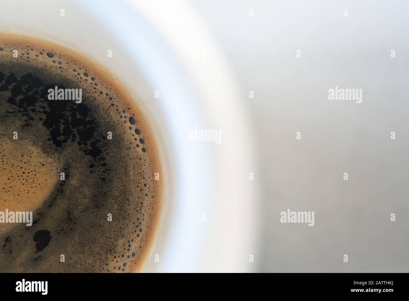Close-up shot of Espresso coffee shot Stock Photo