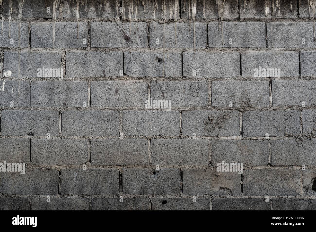Old concrete brick wall background Stock Photo