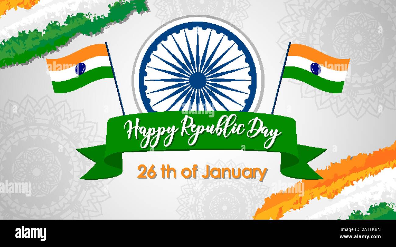 Background design for public holiday in India illustration Stock Vector