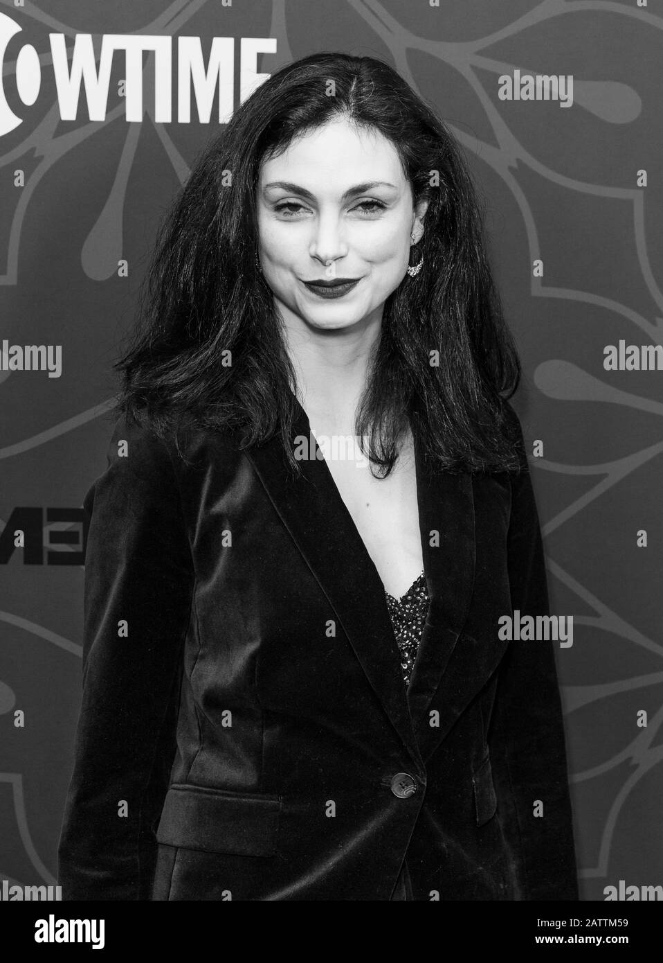 New York, NY - February 4, 2020: Morena Baccarin attends the Homeland Season 8 premiere at Museum of Modern Art Stock Photo